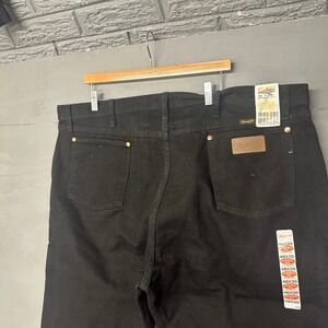 Wrangler Mens Black Cowboy Cut Original Fit Jeans 46x30 13MWZBK Irregular NWT